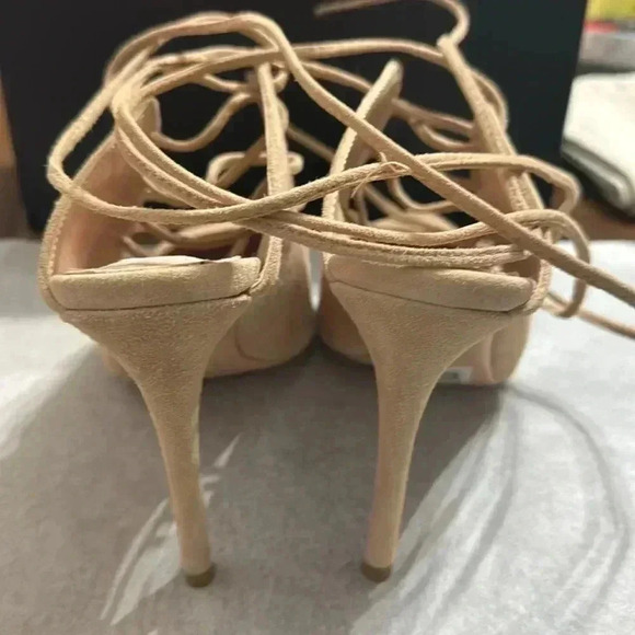 Tony bianco
Beige Pointed Toe Stiletto Shoes Caged Lace Up Pumps for Women - Picture 4 of 13